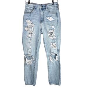 PacSun Distressed Light Wash Mom Jean 26